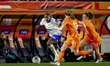 France player Kadidiatou Diani and Netherlands player Chasity Grant during the European qu...