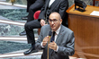 France's Interior Minister Laurent Nunez delivers a speech during a session of questions t...