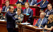 France's Prime Minister Sebastien Lecornu delivers a speech during a session of questions...