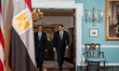 Egyptian Foreign Minister Badr Abdelatty (L) meets with U.S. Secretary of State Marco Rubi...