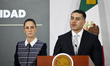 Secretary of Security and Citizen Protection, Omar Garcia Harfuch, speaks during a press c...