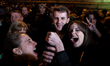 Supporters celebrate the victory of the new ruling party Tisza and newly elected Prime Min...