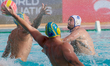 Andrei Neamtu of Romania competes during the World Aquatics Men's World Cup Division II wa...