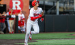 Trey Wells of the Rutgers Scarlet Knights runs the bases during an NCAA baseball game at B...