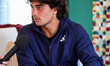 Henrique Rocha of Portugal during an interview before playing the Oeiras Open 2026 at Club...