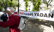 Members of the La France Insoumise parliamentary group join a demonstration against the Ya...