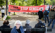 Members of the La France Insoumise parliamentary group join a demonstration against the Ya...
