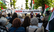 Members of the La France Insoumise parliamentary group join a demonstration against the Ya...