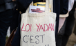 Members of the La France Insoumise parliamentary group join a demonstration against the Ya...