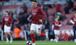Viktor Gyokeres of Arsenal warms up prior to the UEFA Champions League Quarter Final 2nd L...