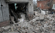 A garage cooperative is severely damaged following a missile strike in Dnipro, Ukraine, on...