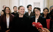 Mathilde Panot, President of the La France Insoumise - Nouveau Front Populaire parliamenta...