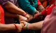 Newari women pull Lord Bhairav's chariot in Bhaktapur, Nepal, on Thursday. Biska Jatra, ce...