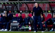 AZ Alkmaar coach Leeroy Echteld during the Conference League quarter-final match between A...