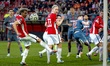 AZ Alkmaar player Wesley Patati during the Conference League quarter-final match between A...