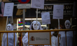 Members of the feminist collective ''Somos Ellas Madrid'' hold a demonstration in front of...