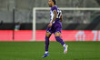 Cher Ndour of A.C.F. Fiorentina celebrates after scoring to make it 2-1 during the UEFA Co...