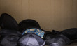 Kippahs are photographed at a synagogue during a prayer ceremony commemorating the death o...
