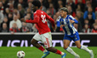 Ola Aina of Nottingham Forest is under pressure from William Gomes of FC Porto during the...