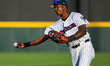 Marco Luciano of the Somerset Patriots throws the ball during a Minor League Baseball game...