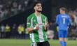 Ez Abde of Real Betis celebrates a goal during the UEFA Europa League 2025/26 Quarter-Fina...
