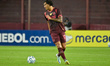 Jose Canole, a Lanus player, controls the ball during a Copa CONMEBOL Libertadores 2026 ma...