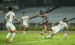 Australian footballer Jamie Maclaren of Mohunbagan Super Giant scores the first goal in a...