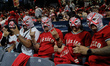Fans of Diablos Rojos del Mexico attend the 2026 Mexican Baseball League (LMB) opening day...