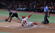 Robinson Cano #22 of Diablos Rojos slides to home during the 2026 Mexican Baseball League...