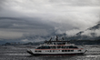 MIYAJIMA, JAPAN - APRIL 15: 
 A Miyajima Matsudai Kisen ferry carries passengers through...