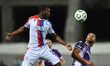 Tyrick Mitchell of Crystal Palace F.C. and Cher Ndour of A.C.F. Fiorentina compete during...