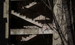 Staircases are seen in a building in Prypiat, a city abandoned due to the Chornobyl disast...