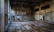 A gym is in a dilapidated school in Prypiat, a city abandoned after the Chornobyl accident...