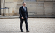 Keir Starmer, British Prime Minister, arrives at the courtyard of the Elysee Presidential...