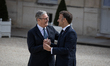 France's President Emmanuel Macron welcomes Keir Starmer, the British Prime Minister, befo...