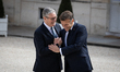 France's President Emmanuel Macron welcomes Keir Starmer, the British Prime Minister, befo...