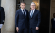 France's President Emmanuel Macron welcomes Keir Starmer, the British Prime Minister, befo...