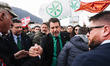 Matteo Salvini, Minister of Infrastructure and Transport, is seen during the procession of...