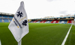 A Blackburn Rovers corner flag is seen at Ewood Park ahead of the Sky Bet Championship mat...