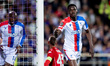 Ismaila Sarr of Crystal Palace FC celebrates after scoring first goal during the UEFA Conf...