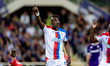 Ismaila Sarr of Crystal Palace FC celebrates after scoring first goal during the UEFA Conf...