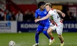 Kevin Monzialo of FC Den Bosch and Bryan van Hove of Top Oss during the Keuken Kampioen Di...