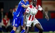 Top Oss player Sirin? Ckene Doucour? and FC Den Bosch player Teun van Grunsven during the...