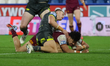 Try by Jacob Gagai during the BetFred Super League match between Huddersfield Giants and L...