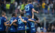 Nicolo Barella of FC Internazionale celebrates his goal to make it 2-0 during the Serie A...