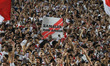 Zamalek fans attend the Zamalek (Egypt) vs. CR Belouizdad (Algeria) match, the second leg...