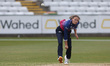 Abi Glen of Durham Cricket bowls during the Metro Bank One Day Cup match between Durham Cr...