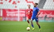 Stephan Draghici plays during the Romanian Liga 2 game between Sepsi OSK and Steaua Buchar...