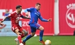 Adrian Popa and Ignacio Heras play during the Romanian Liga 2 game between Sepsi OSK and S...