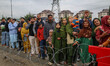 Relatives wait as Kashmiri Hajj pilgrims depart for Mecca for their annual pilgrimage in S...